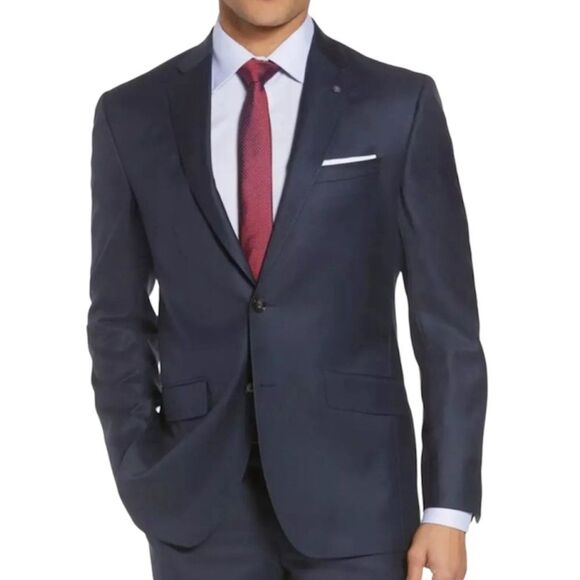 Ted Baker Endurance Blazer Men's Size 38R Navy Blue Jones CT Wool Jacket Coat - Picture 1 of 13